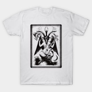 Baphomet bass guitar white transparent T-Shirt